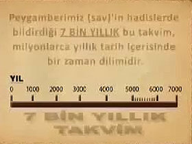 Peygamber Efendimiz (sav) hadislerinde Müslüman aleminin yaşayacağı önemli olayları kapsayan 7000 yıllık bir takvimden bahsetmiştir.