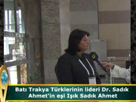 Batı Trakya Türklerinin lideri Dr. Sadık Ahmet'in eşi Işık Sadık Ahmet