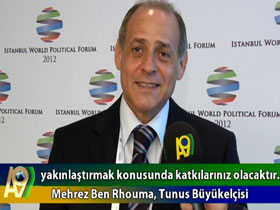 What did Mehrez Ben Rhouma, Ambassador of Tunisia to the Turkish Republic say for A9 and Turkish Islamic Union?