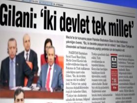 Pakistan Başkanı Gilani: "İki devlet tek milletiz."