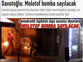 Molotof bomba sayılacak